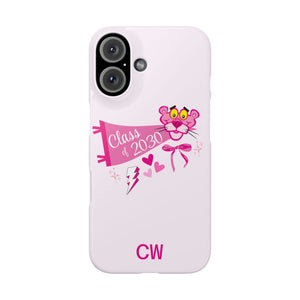 Personalized Class of 2030 Slim Phone Case - Pink Panther