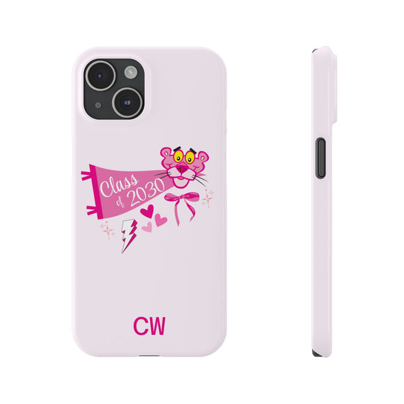 Personalized Class of 2030 Slim Phone Case - Pink Panther