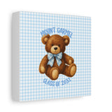 Canvas Wall Art — Blue Gingham Teddy "Mount Carmel Class of 2031"