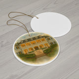 Kappa Kappa Gamma Sorority House Ceramic Ornament — Round Keepsake Decoration