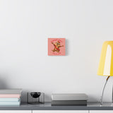 Cute Chipmunk Canvas Print — Red Gingham Nursery Wall Art