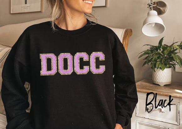 DOCC Chenille Letter Sweatshirt