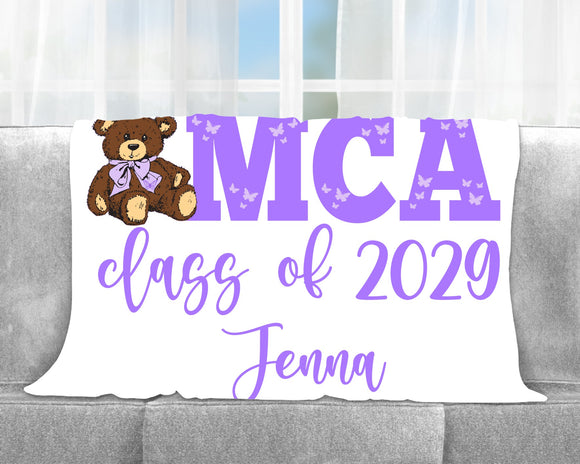 Class of 2029 MCA Butterfly blanket