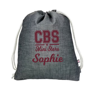 CBS Mini Stars Personalized Cinch Bag
