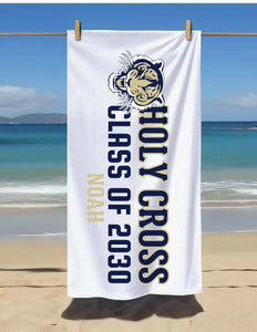 Class of 2030 Holy Cross beach towel