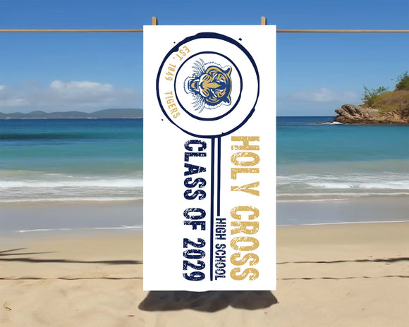 Class of 2029 Holy Cross beach towel
