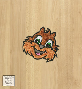 Chenille mascot patch Chippy