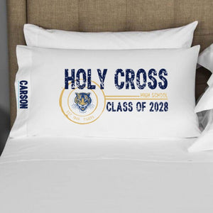 Class of 2028 Holy Cross pillowcase