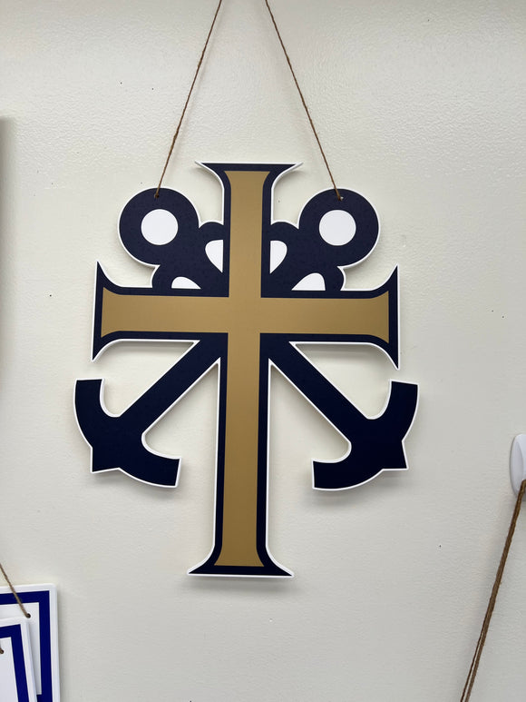 Holy Cross Cross and Anchor Door Hanger