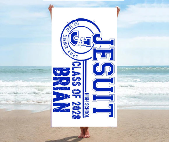 Class of 2028 Jesuit beach towel
